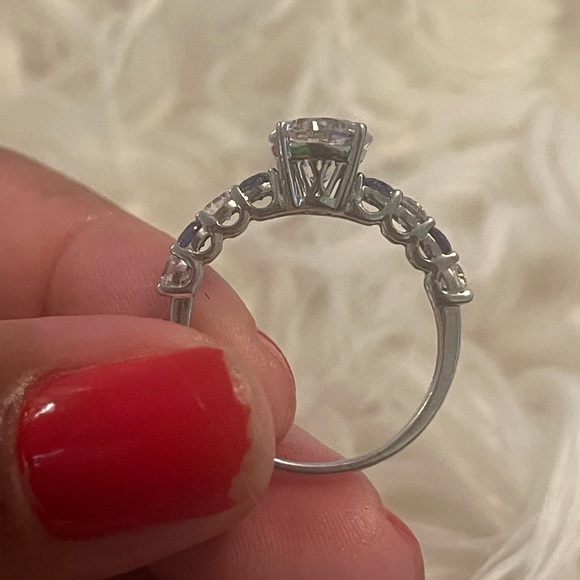 Charles Winston for BELLA Luce Tanzanite & Diamond Simulant Ring Size 9 - Picture 2 of 8